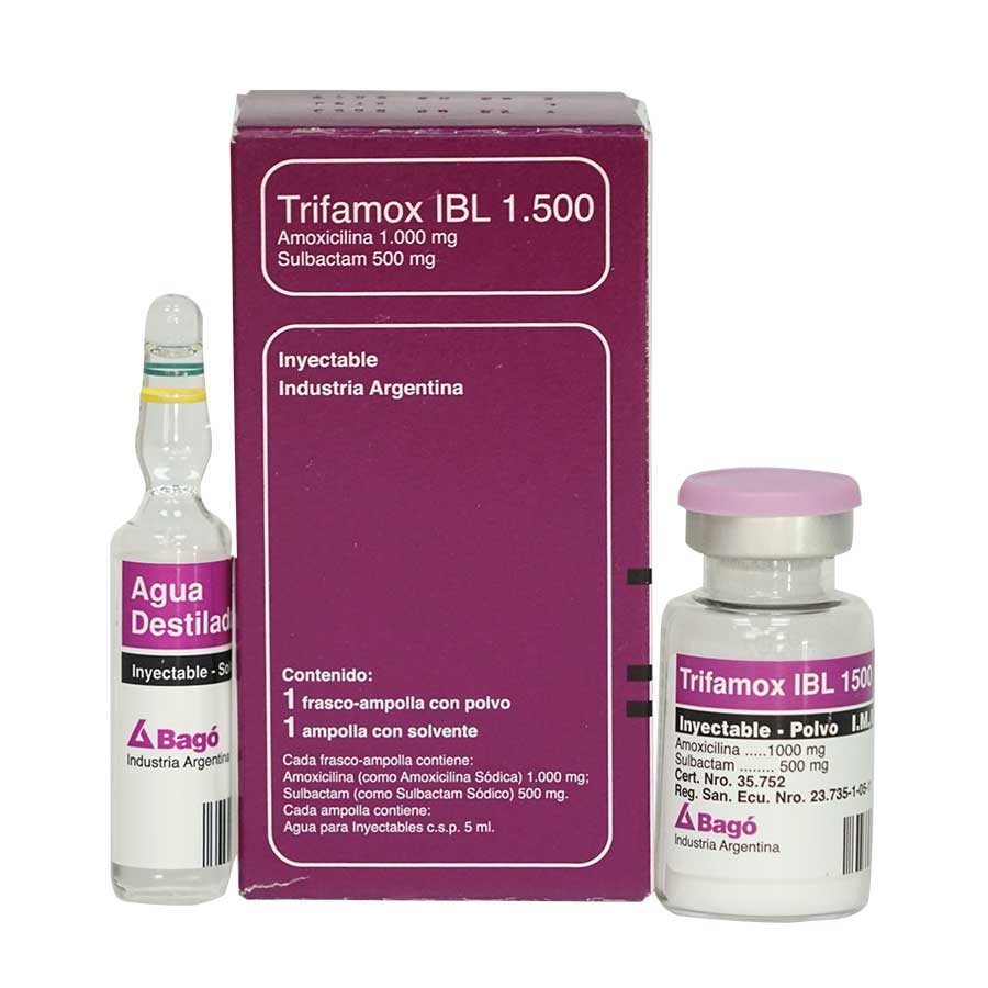  TRIFAMOX 1000 mg x 500 mg Solución Inyectable299089
