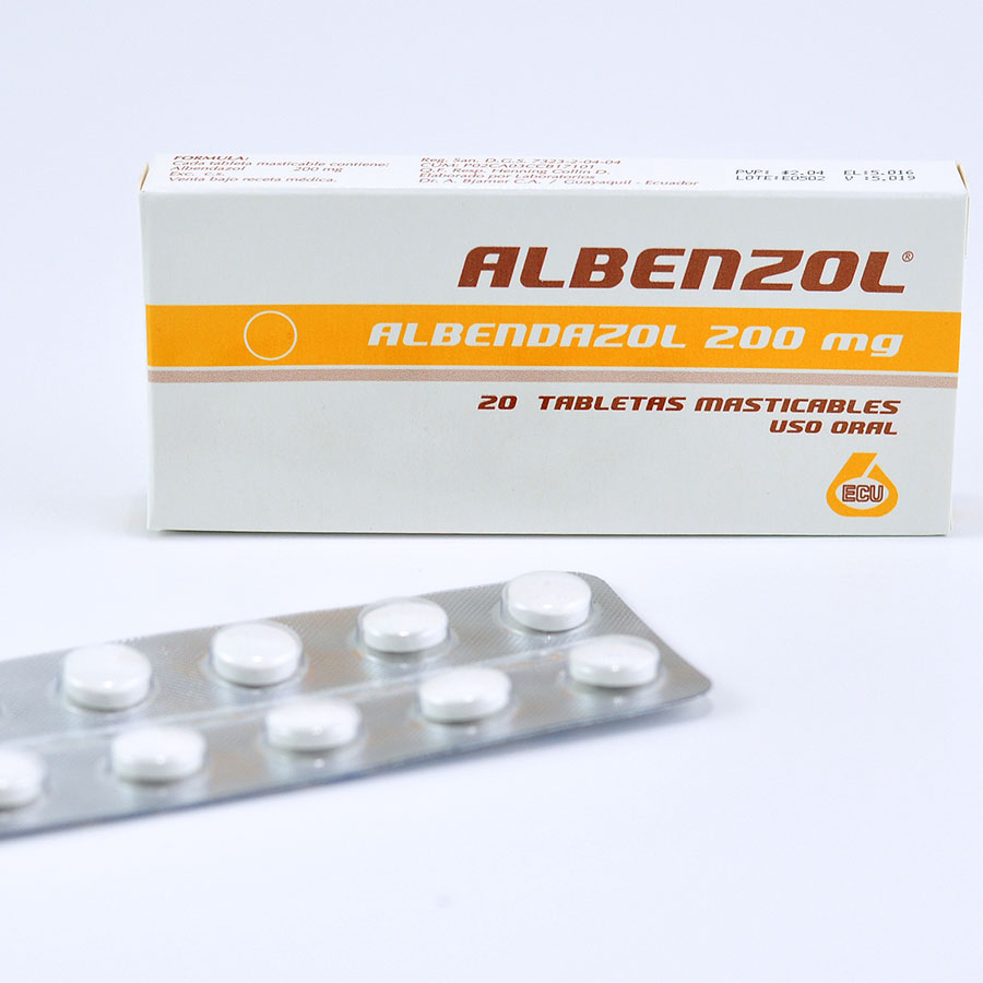  ALBENZOL 200 mg ECU x 20 Tabletas Masticables299150