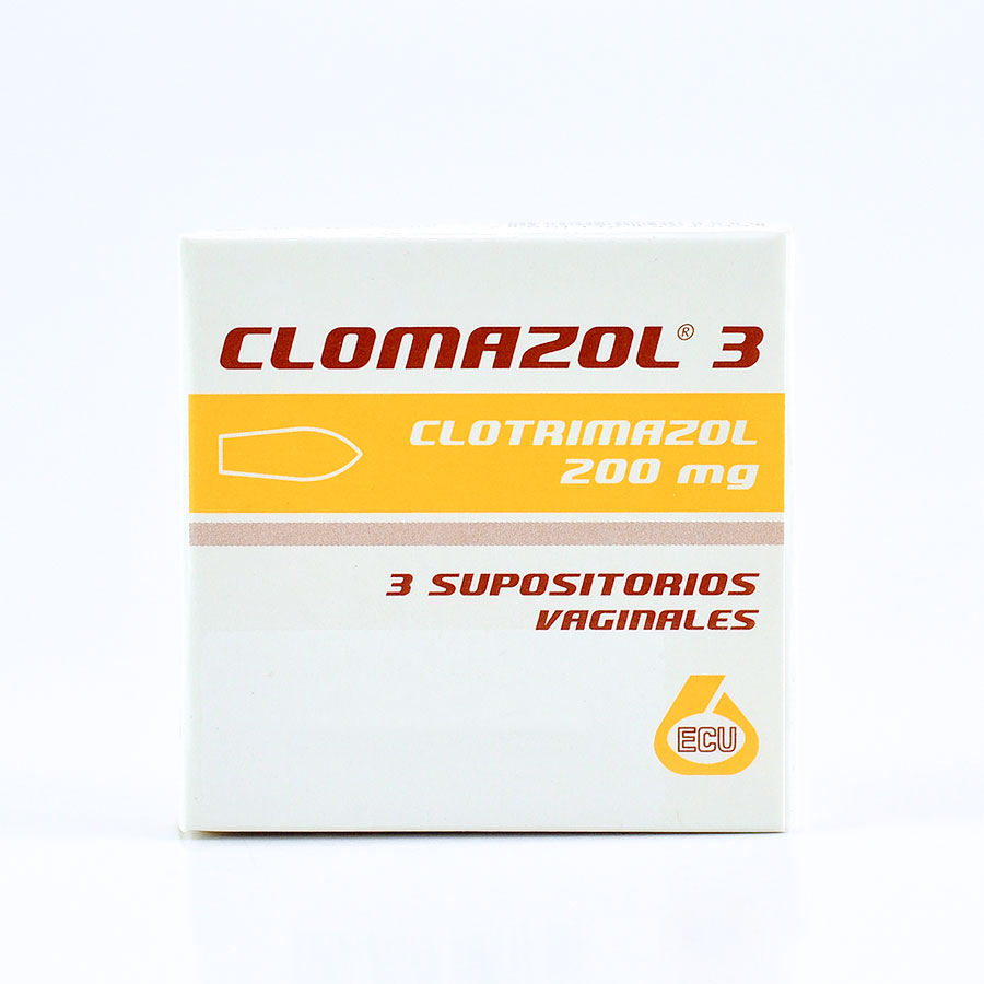  CLOMAZOL 0.2 g ECU x 3 Supositorios Vaginales299160