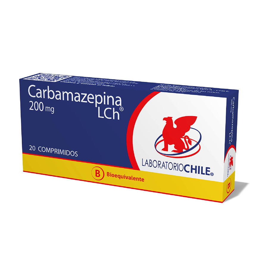  CARBAMAZEPINA 200 mg LABORATORIOS CHILE x 20 Comprimidos299266