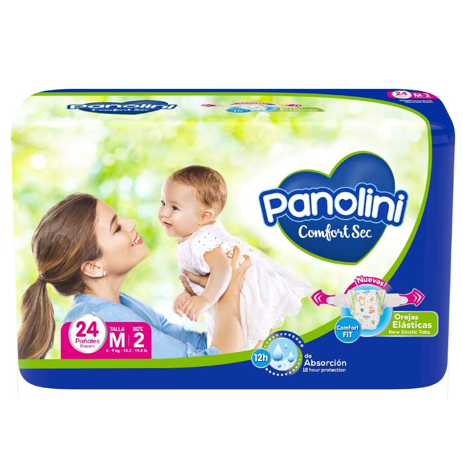  Pañal PANOLINI Comfort Sec Medium 13911 24 unidades329294