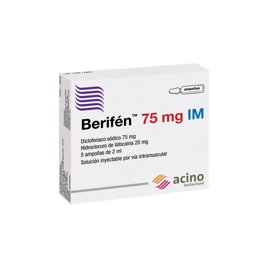  BERIFEN 75 mg ACINO x 5 Solución Inyectable345245