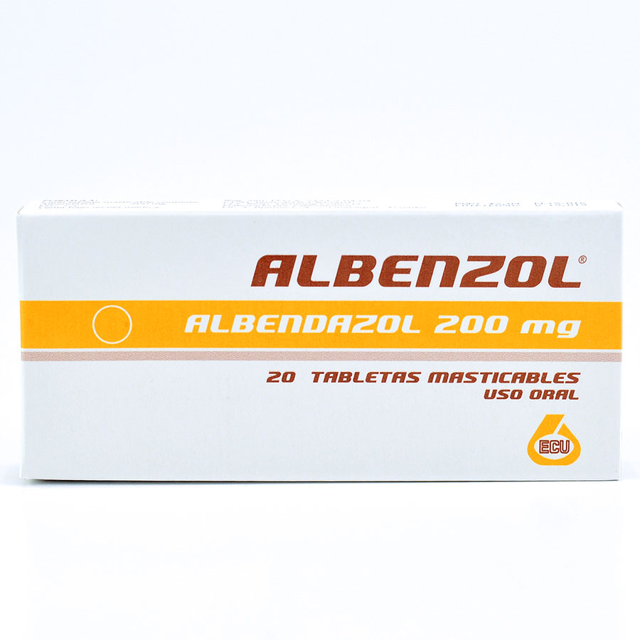  ALBENZOL 200 mg ECU x 20 Tabletas Masticables345248