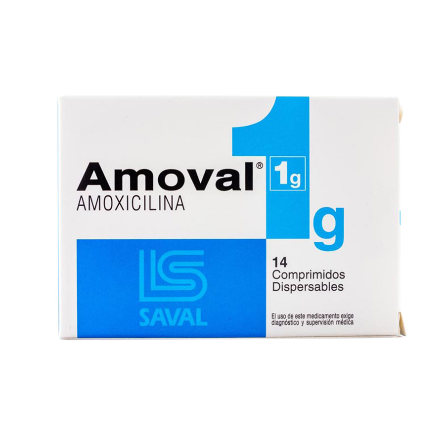 AMOVAL 1 g ECUAQUIMICA x 14 Comprimidos345961
