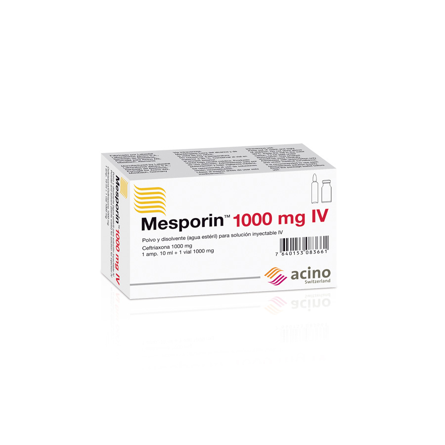  MESPORIN 1 g ACINO Intravenosa Ampolla Inyectable346277