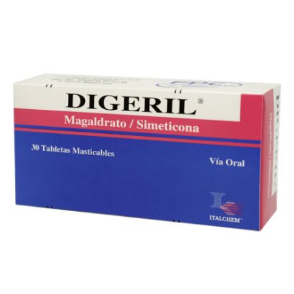  DIGERIL Vainilla 800 mg x 40 mg Tabletas Masticables x 30346568