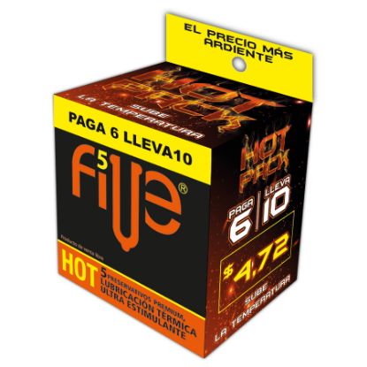  Preservativo FIVE Hot Pack Plus 95681 10 unidades348643