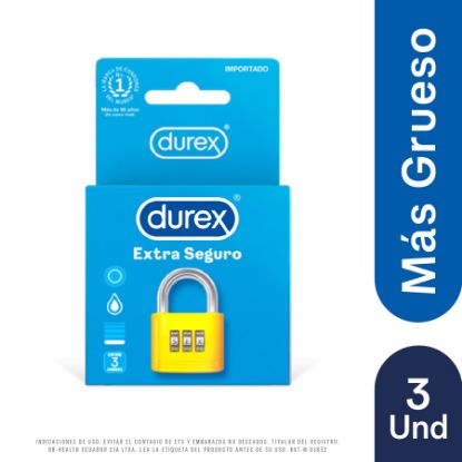 DUREX Condones Extra seguro 11847 Caja de 3 preservativos351896