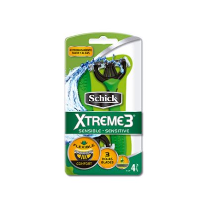  Afeitadora Desechable SCHICK Xtreme 3 Sensitive 81954 4 unidades353768