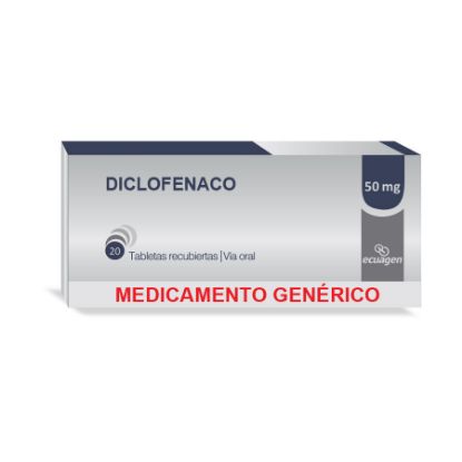 DICLOFENACO SODICO 50 mg ECUAGEN x 20 Tableta Recubierta353771