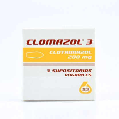  CLOMAZOL 0.2 g ECU x 3 Supositorios Vaginales356689