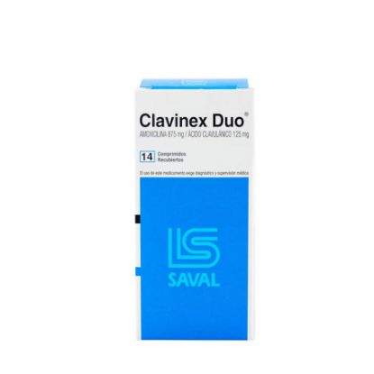 CLAVINEX 875 mg x 125 mg ECUAQUIMICA x 14 Comprimido Recubierto357088