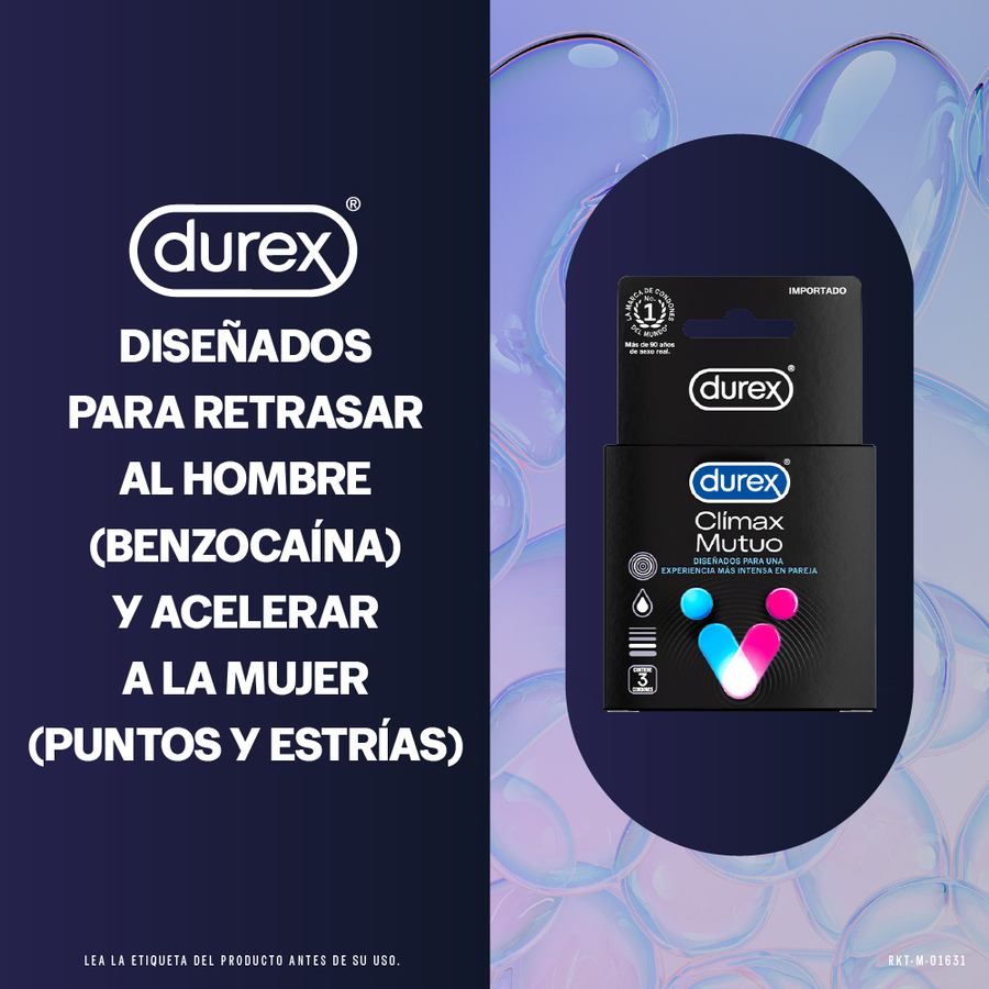  DUREX Condones Climax Mutuo 11846 Caja de 3 preservativos357547