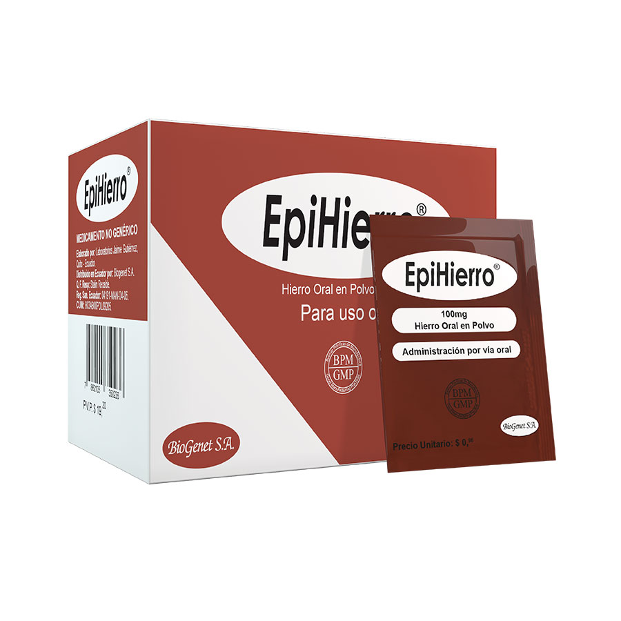  EPIHIERRO 100 mg x 20 en Polvo358303