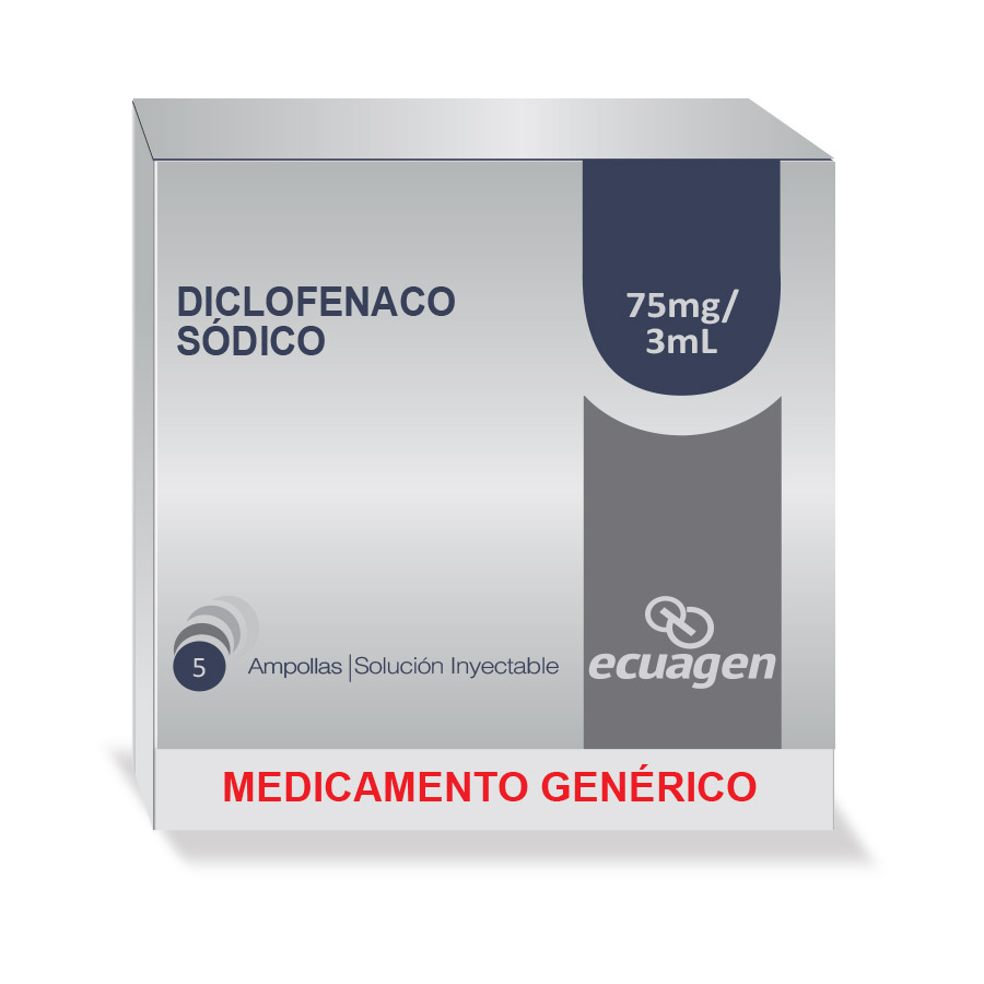  DICLOFENACO SODICO 75 mg ECUAGEN x 5 Solución Inyectable359418