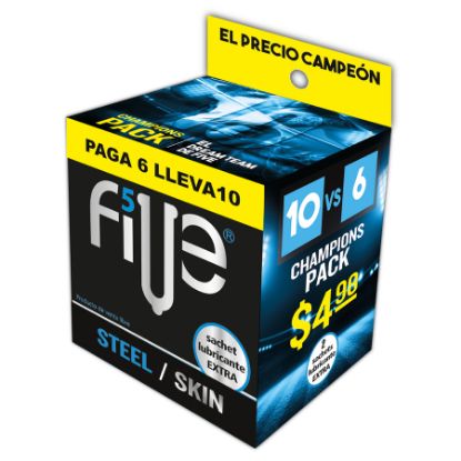  Preservativo FIVE Champions Pack Hot 93719 10 unidades359891