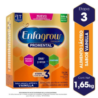  Formula de Crecimiento ENFAGROW Premium- Etapa 3- Sabor Vainilla Caja de 1650g360134