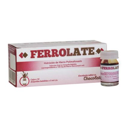  FERROLATE 100 mg/5 ml DANIVET x 10 Ampolla Bebible360214