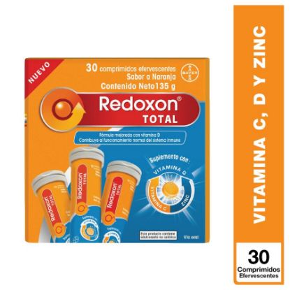  REDOXON Total 1000 mg, 400 UI, 10 mg x 30 comprimidos efervescentes360752