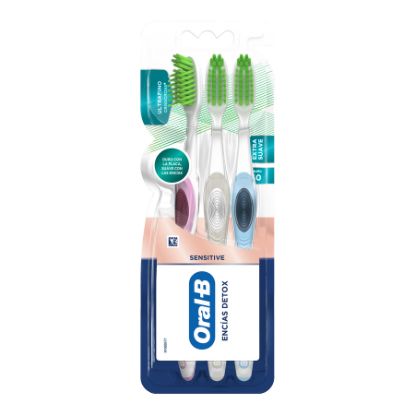  Cepillo Dental ORAL-B Encías Detox 105075 3 unidades360901