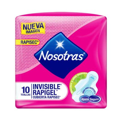 Toalla Sanitaria NOSOTRAS Invisible Rapigel  x 10 unds362566