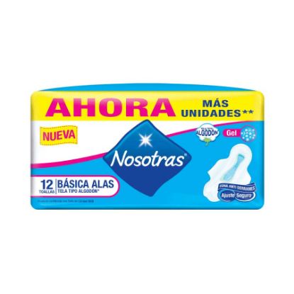  Toalla Sanitaria NOSOTRAS Básica Alas  x 12 unds363263