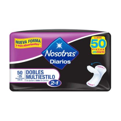  Protectores Diarios NOSOTRAS Dobles Multiestilo  x 25 unds364649