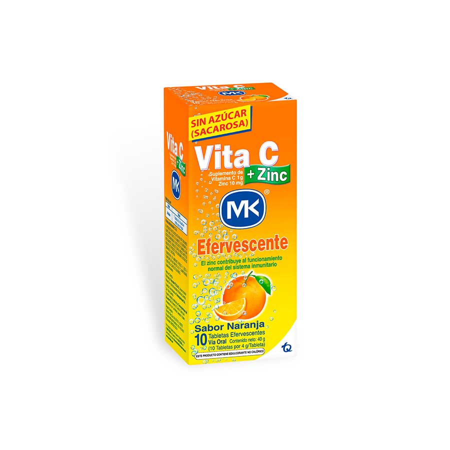  Vitamina C VITA-C 1g x 10 mg Tableta Efervescente x 10365111