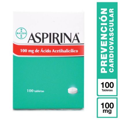 Aspirina 100 mg tabletas x 100 405266