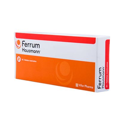 Ferrum 100mg leterago - grupo farma tableta masticable chocolate 405410