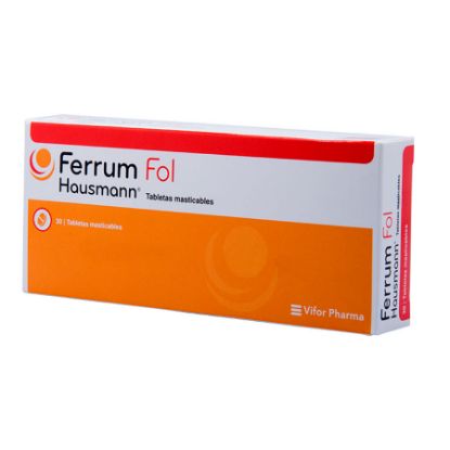 Ferrum 100mg leterago - grupo farma tableta masticable folic 405411