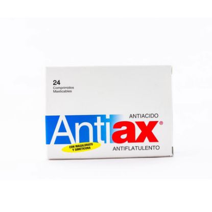 Antiácido antiax 480 mg x 100 mg tableta masticable x 24 405475