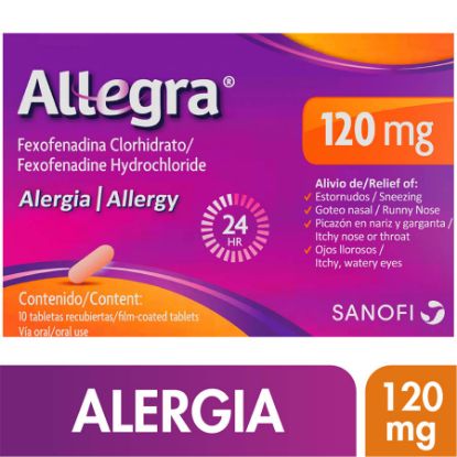 Allegra 120 mg tabletas recubiertas x 10 405678
