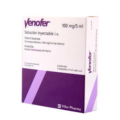 Venofer 100mg leterago - grupo farma solución inyectable 405899