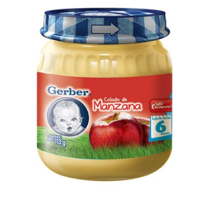Compota infantil gerber puré manzana  113 g 406138