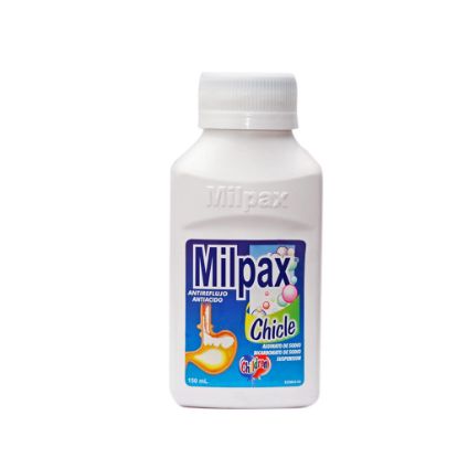 Antiácido milpax chicle 125 mg x 133 mg suspensión 150 ml 406336
