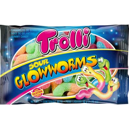 Trolli sour glowworms gomitas  50 g 406342