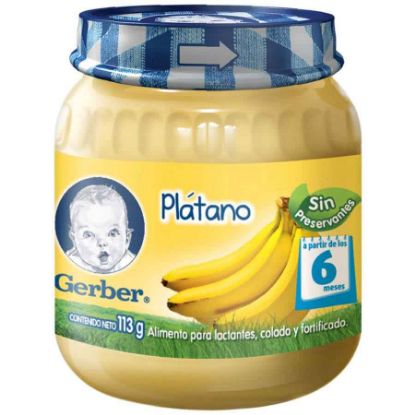 Compota infantil gerber plátano  113 g 406528