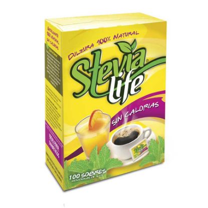 Endulzante stevia sweet life en polvo  100 sobres 407254