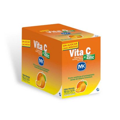 Vitamina c vita-c naranja 500 mg x 5mg tableta masticable x 12 408009
