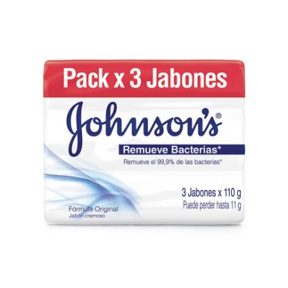 Jabón johnson&johnson remueve bacterias original  330 gr 409204