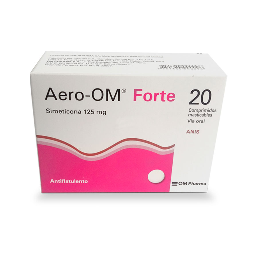 Aero-om 125 mg tableta masticable x 20 422361