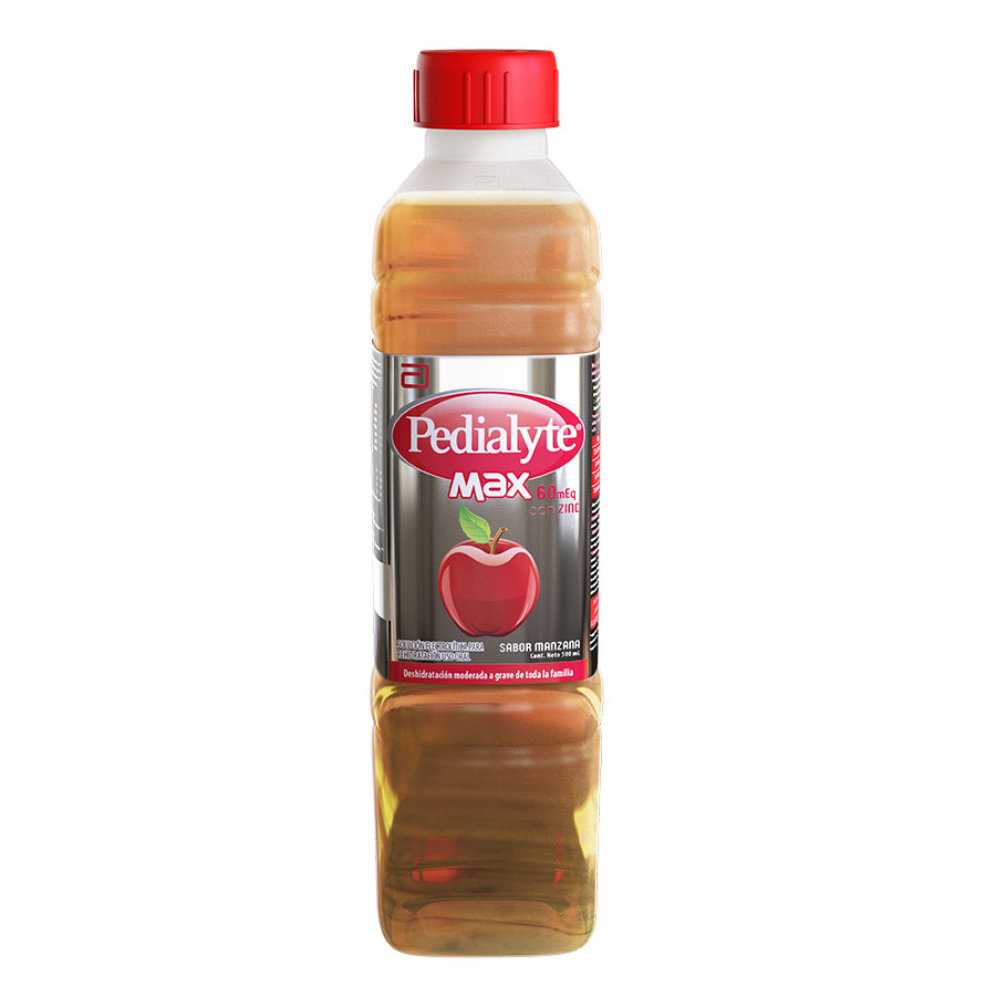 Pedialyte max 60meq manzana 500 ml 422425