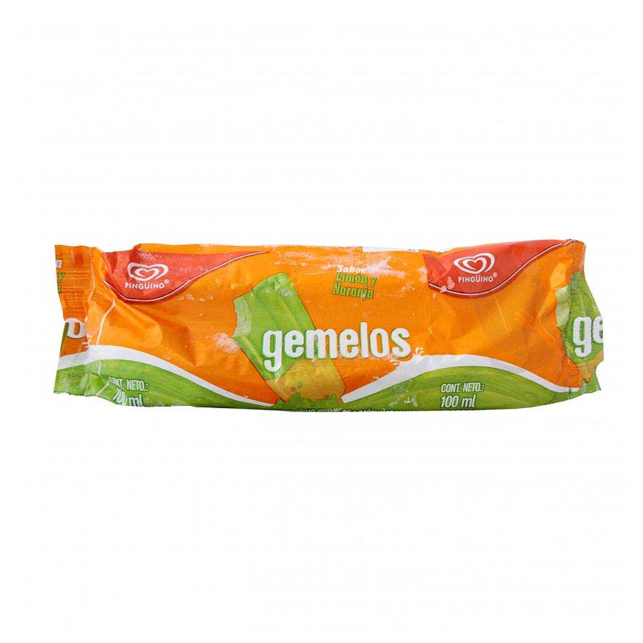 Helado pingüino gemelo naranja 423410