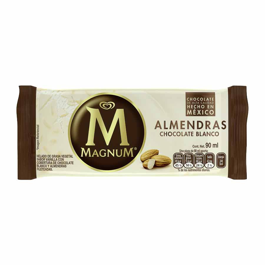 Helado pingüino magnum blanco almendra 18 unidades 423437