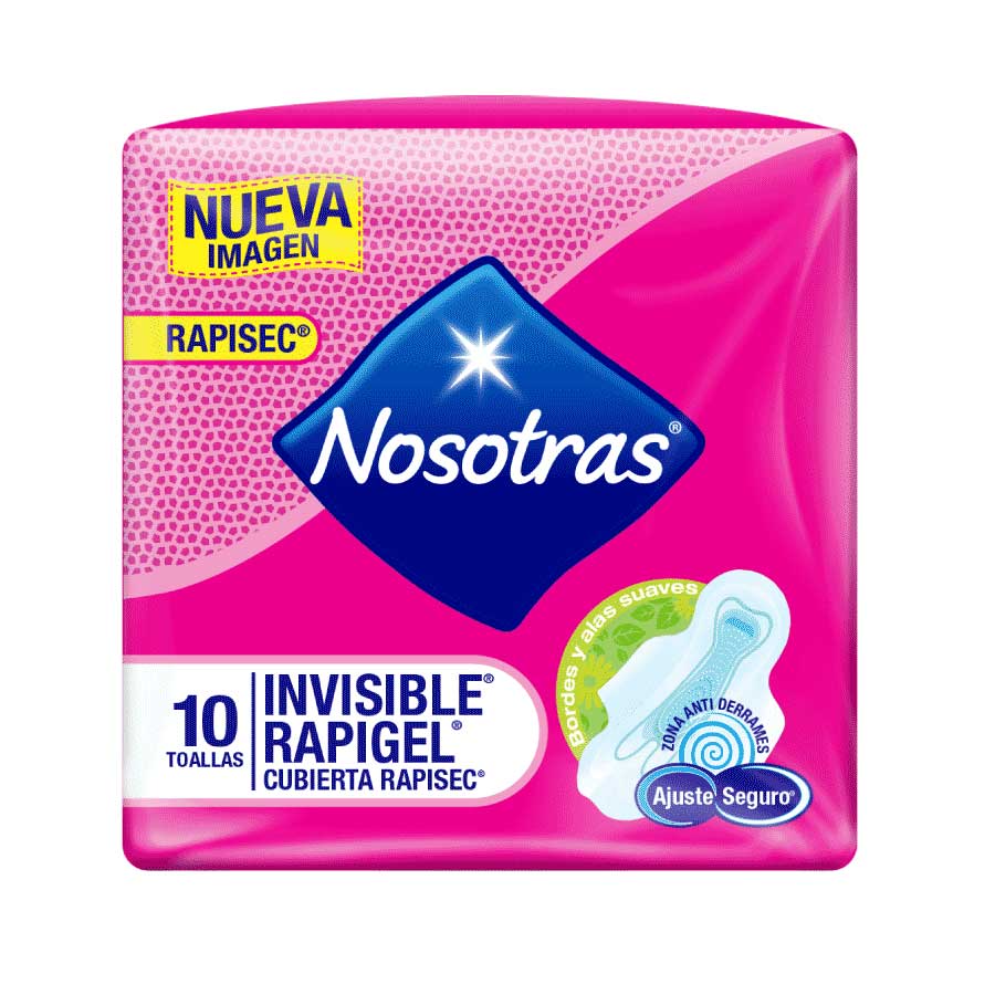  Toalla Sanitaria NOSOTRAS Invisible Rapigel x 10 unds425444