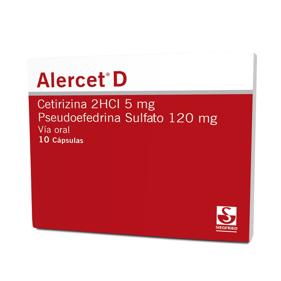 ALERCET 5/120MG LETERAGO - SIEGFRIED - SIEGFRIED Cápsulas D425478