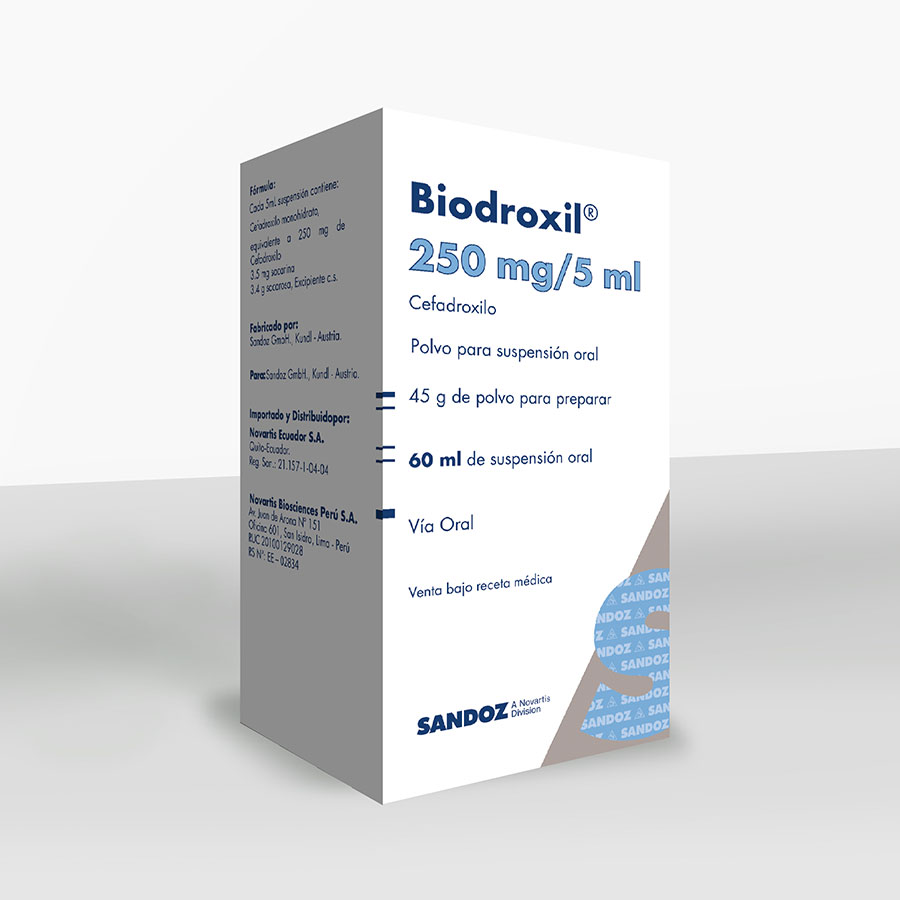 BIODROXIL 250MG/5ML ALIANZA SANDOZ Suspensión 425483