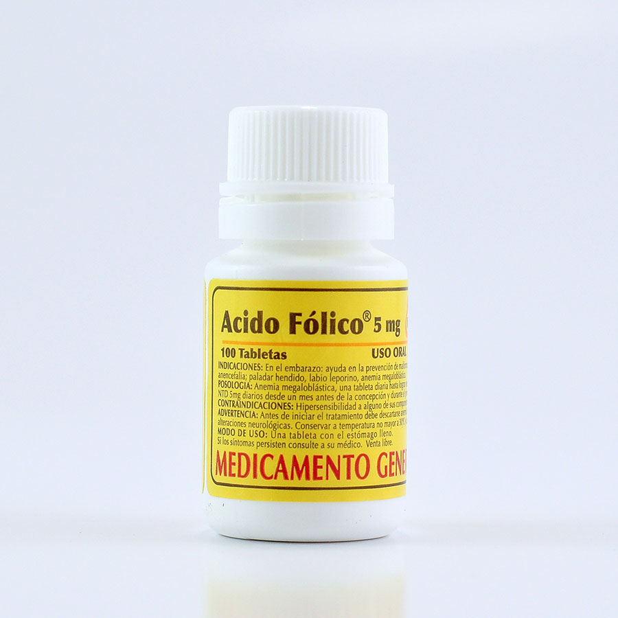  ACIDO FOLICO 5 mg Tableta x 100425537