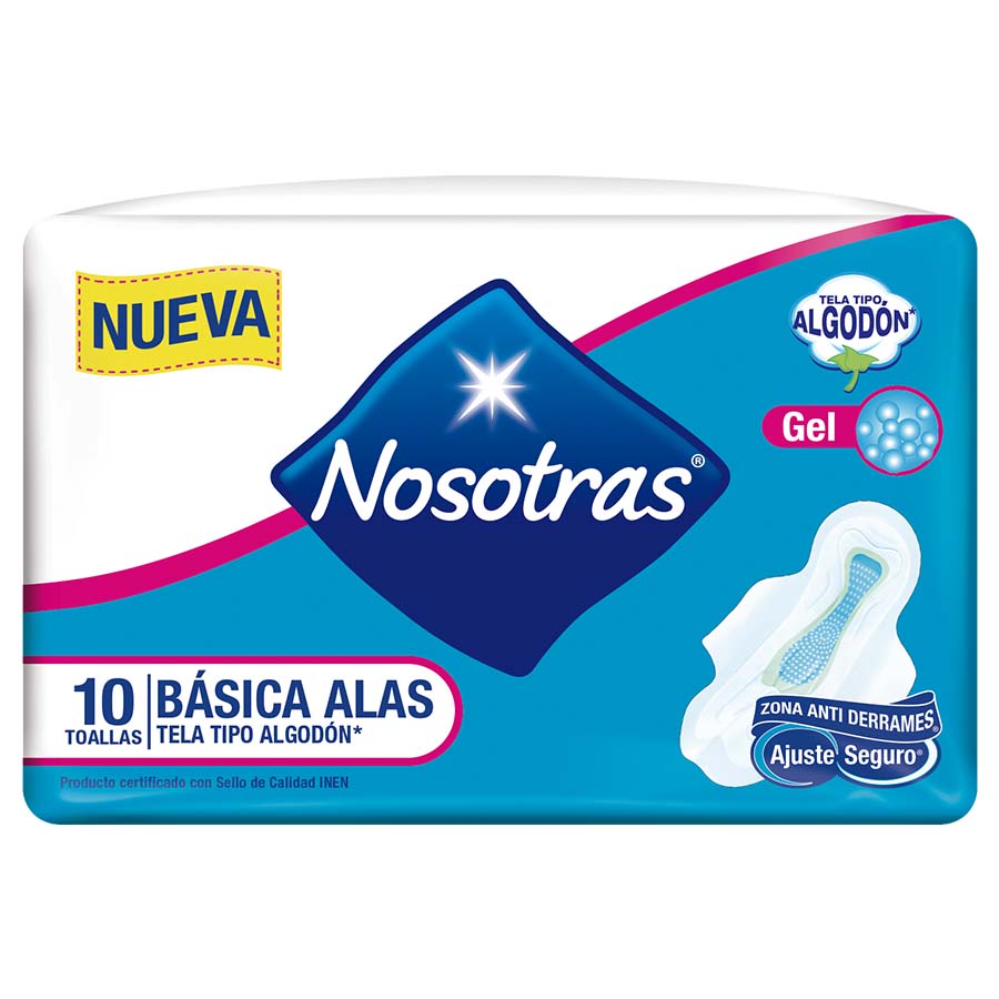  Toalla Sanitaria NOSOTRAS Básica Alas x 10 unds425606